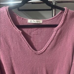 We The Free Dusty Rose V-Neck Top